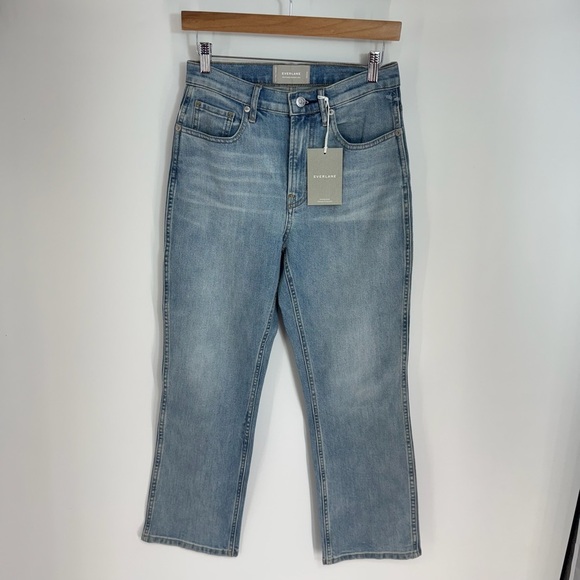 Everlane High Rise Straight Leg Light Wash Denim Jeans - Picture 1 of 4